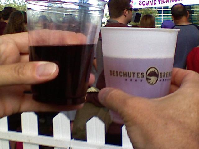 0901071830.jpg - One glass of wine, one dark beer, cheers!