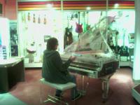 Image010 Petra plays the plexiglass piano at the Museum of Making Music