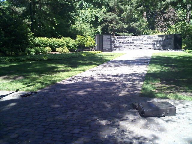 0630091529a.jpg - A "dropped" suitcase at Holocaust Memorial