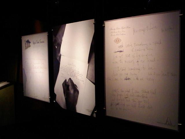 0902001246a.jpg - Inside the EMP - handwritten Jimi lyrics