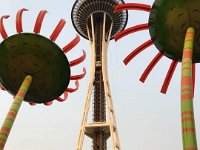 Seattle Center - when you approached these "trees" they make different loud humming noises