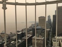 Smith Tower observatory, 35th floor - lots of ash in the air due to fires