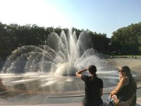 International Fountain with rainbow